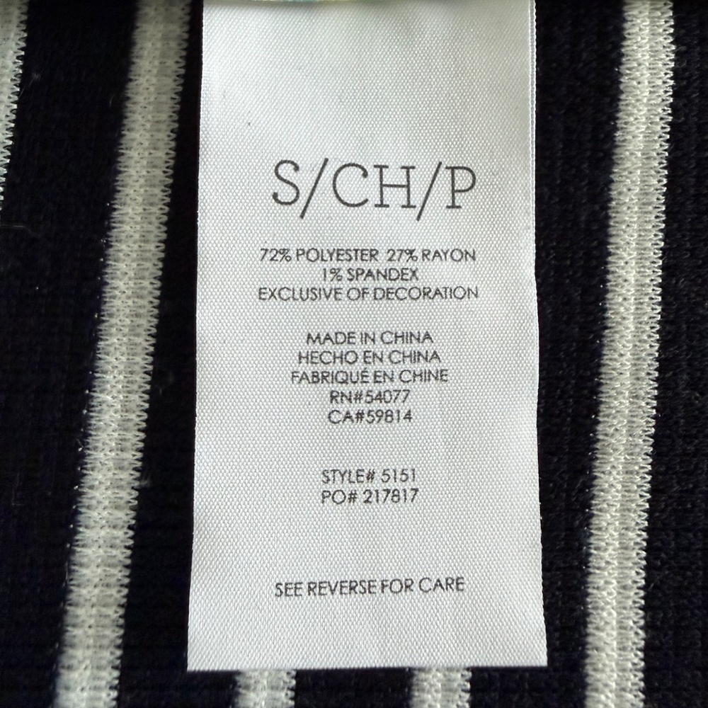 CAbi Striped Double Breasted Trench Jacket Navy White Size S Style 5151 - Picture 8 of 15